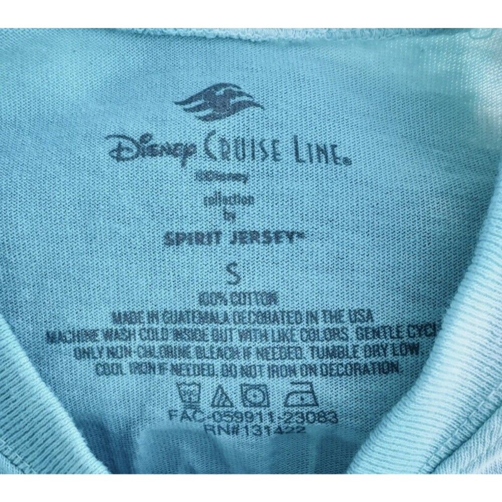 Disney Cruise Line Castaway Cay Spirit Jersey S Blue Tie Dye Bahamas Mickey - Picture 3 of 9